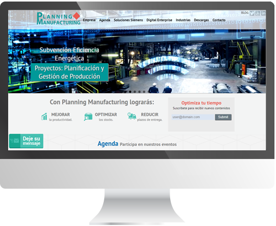 slider imagen pagina Planning Manufacturing